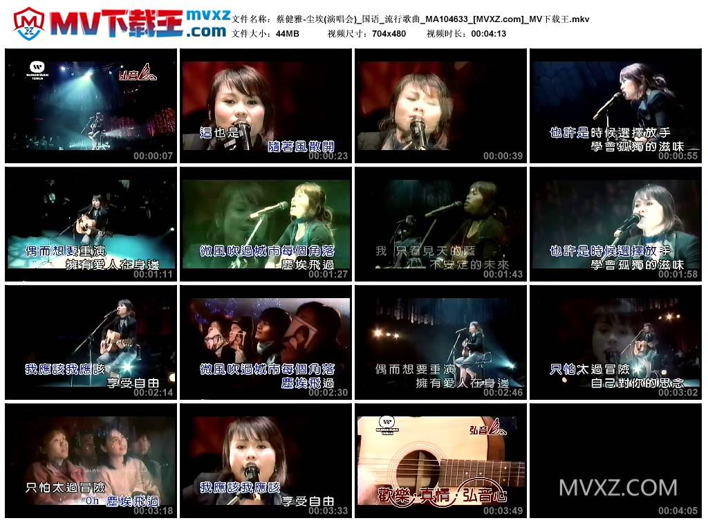 蔡健雅-尘埃(演唱会)_国语_流行歌曲_MA104633